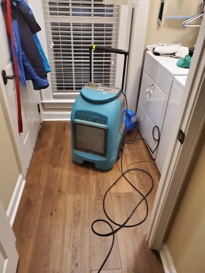 Commercial dehumidifier deployed for Flood Damage Cleanup in Annapolis